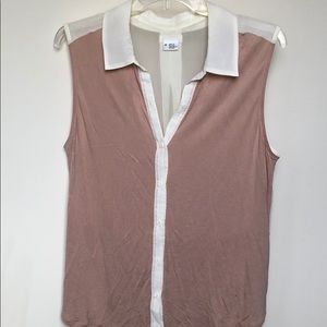 Soft pink tank with a sheer back